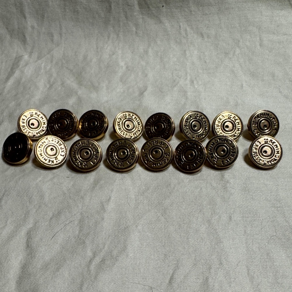 Remington Gold and Black Button Collection lot of 16